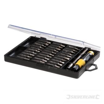 Silverline Multi-Bit Screwdriver Telescopic Pick-Up Magnet