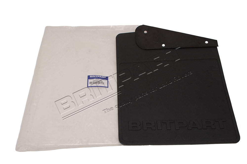 Mudflap Rear LH 90 83-98 (Britpart) MXC6413 CAT500190PMA CAT500330PMA CAT500450PMA  *With Bracket & Britpart Logo*