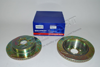 Rear Brake Disc Set Drilled & Grooved  FL2 Petrol DA4615 LR001019