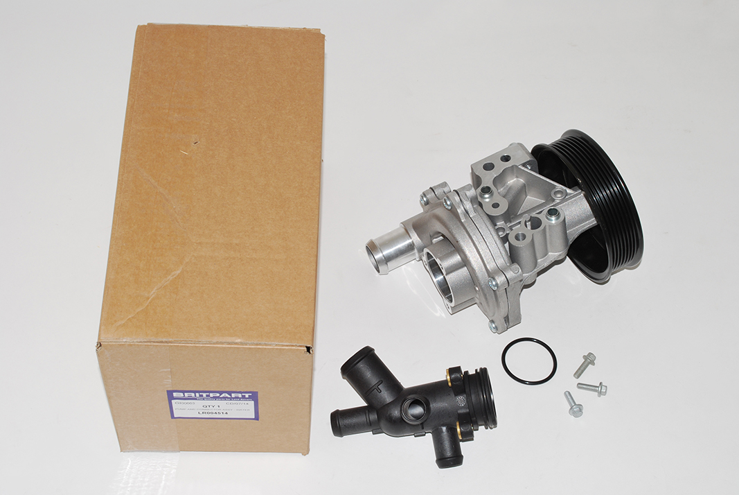 Water Pump and Connector (Britpart) Defender 90/110/130 2.4l PUMA '07 onwards - LR004514