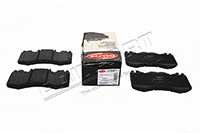 Front Brake pads (AP)  with non painted calipers from JA000001> and ALL New Defenders with 20 inch Brakes    LR110087